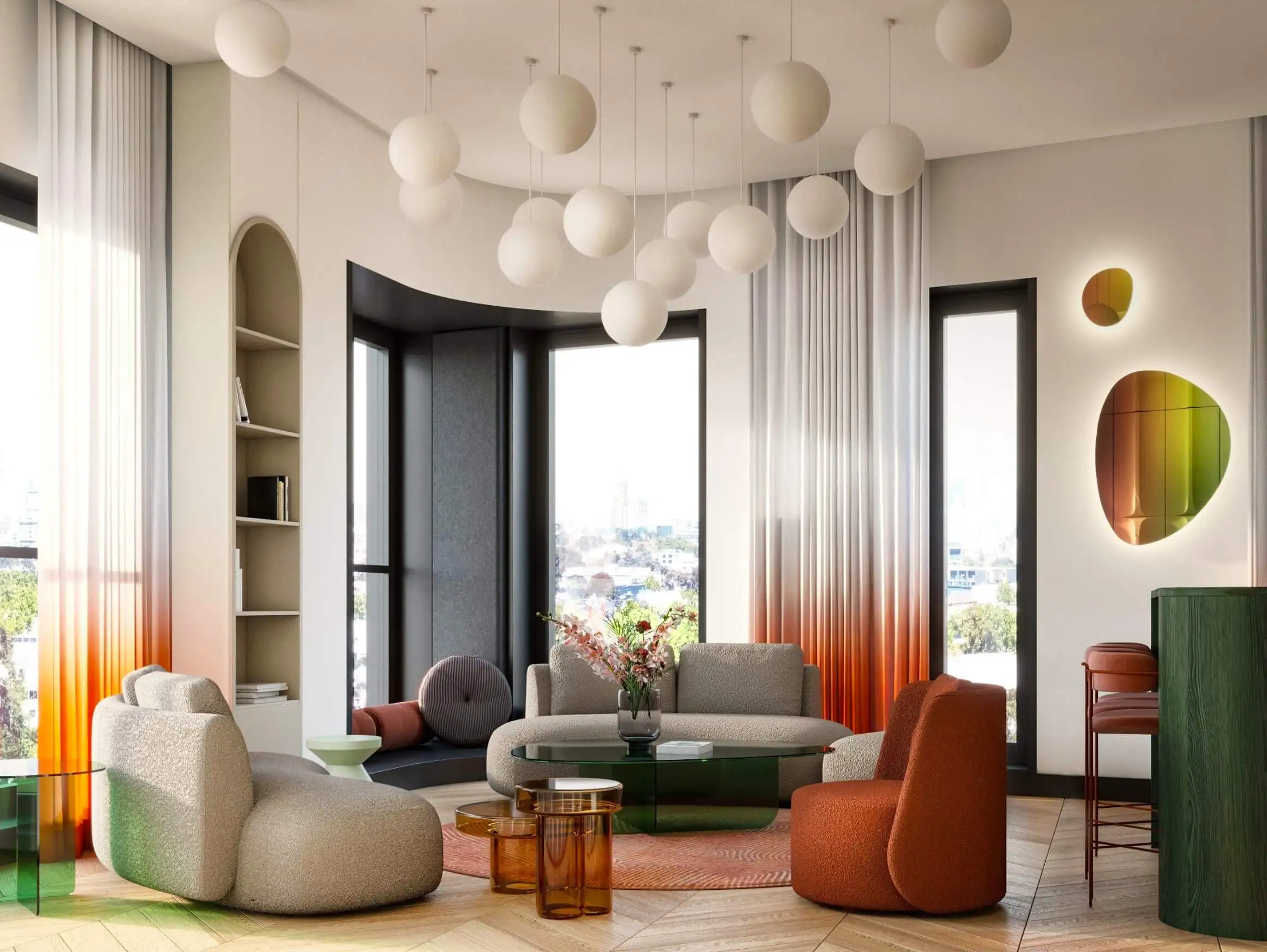 Interior visualisation of the Grand apartment